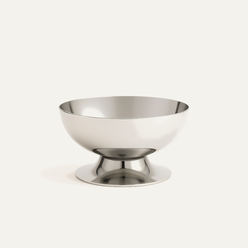 Ice Cream Cup — Brushed Stainless Steel, Shallow