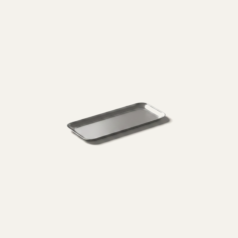 Serving Tray — Brushed Stainless Steel, Petite