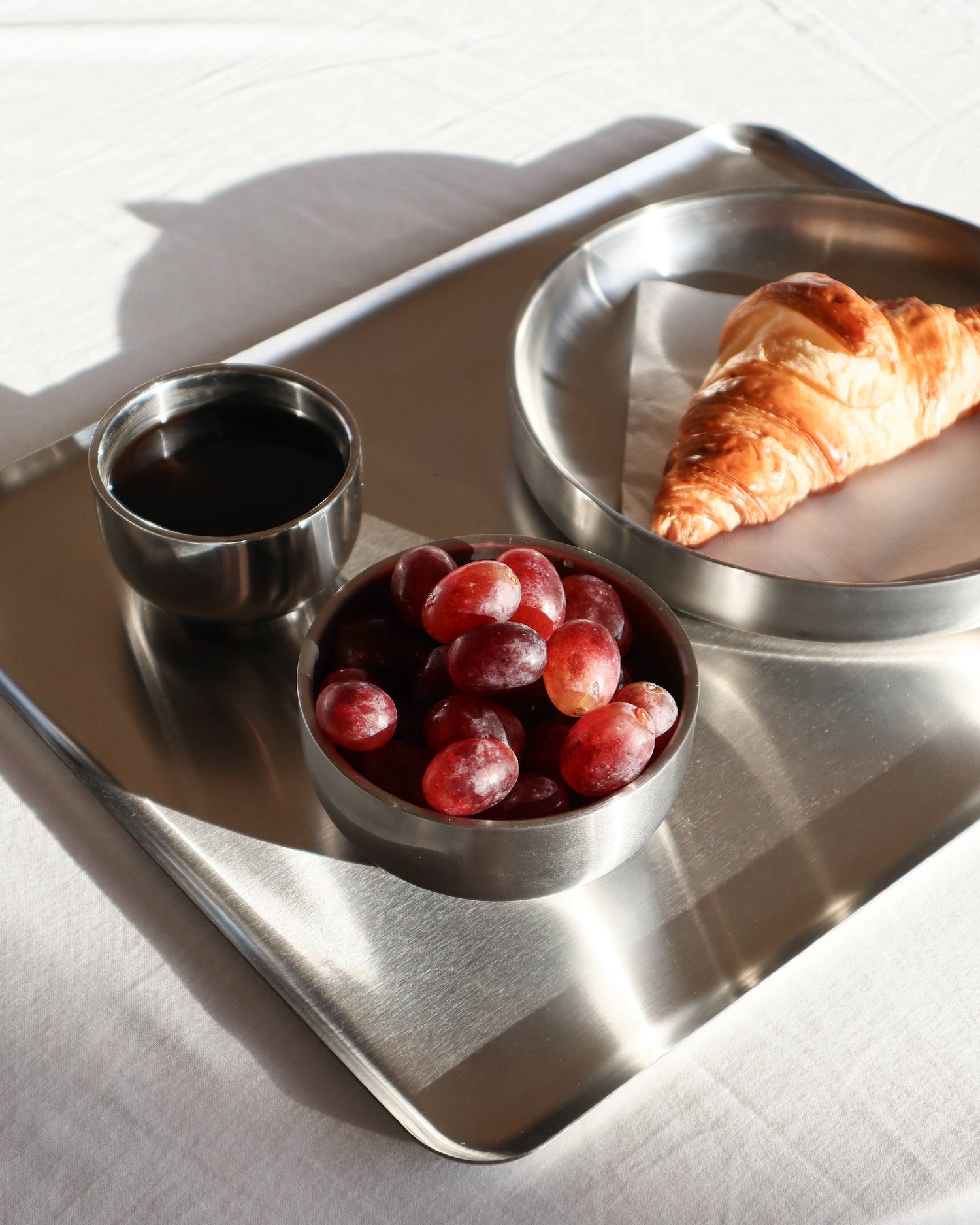 Serving Bowl — Brushed Stainless Steel, Large